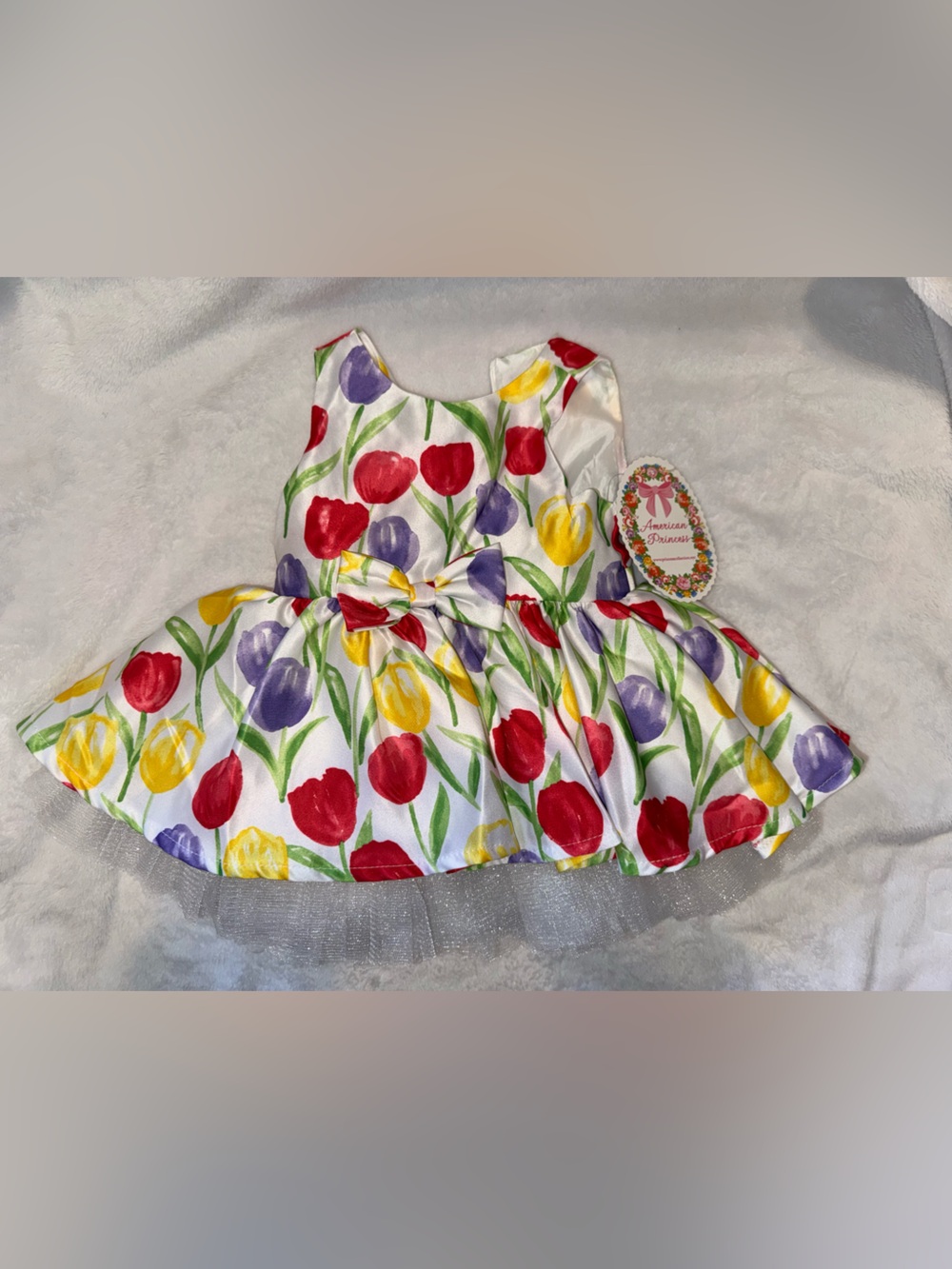 American Princess Multi-Color Floral Toddler 12month Dress with bloomers